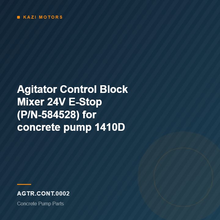 Agitator Control Block Mixer 24V E-Stop (P/N-584528) for concrete pump 1410D