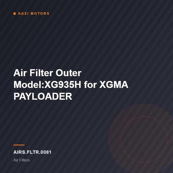 Air Filter Outer Model:XG935H for XGMA PAYLOADER