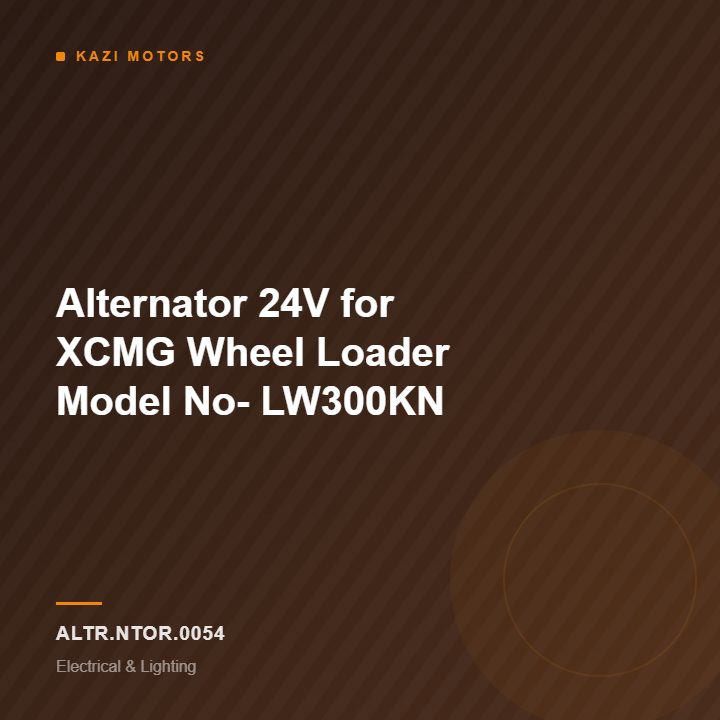 Alternator 24V for XCMG Wheel Loader Model No- LW300KN