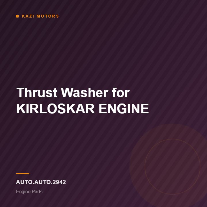 Thrust Washer for KIRLOSKAR ENGINE
