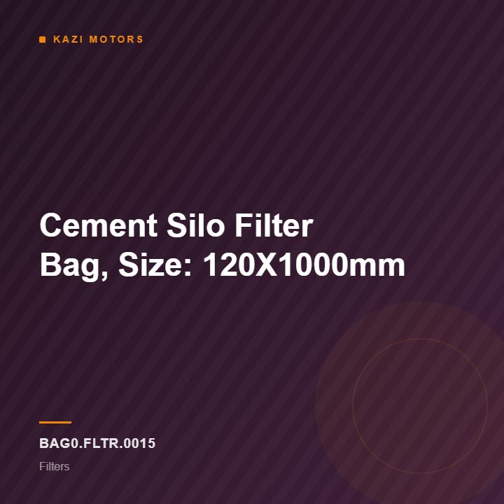 Cement Silo Filter Bag, Size: 120X1000mm