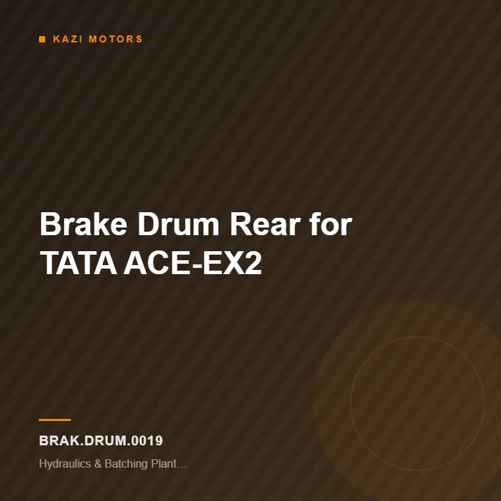 Brake Drum Rear for TATA  ACE-EX2