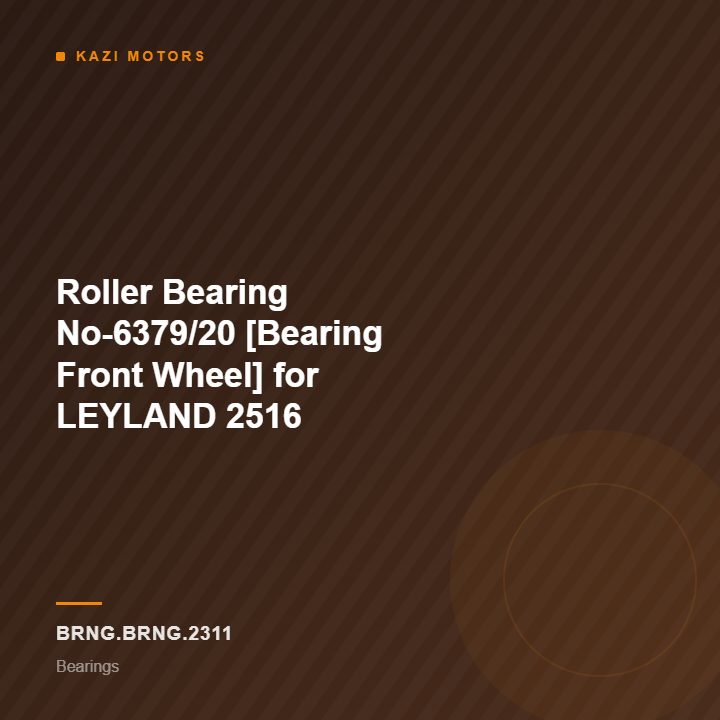Roller Bearing No-6379/20 [Bearing Front Wheel] for LEYLAND 2516