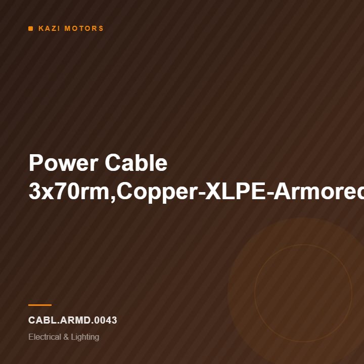 Power Cable 3x70rm,Copper-XLPE-Armored-450/750V