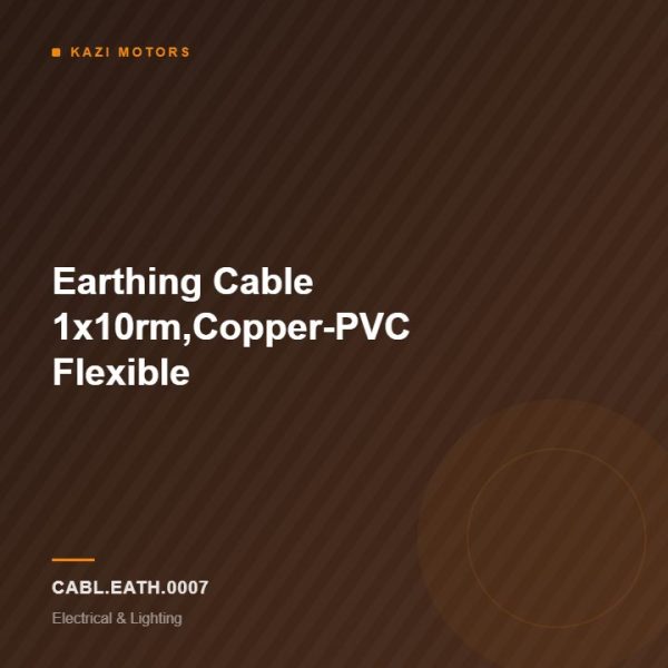 Earthing Cable 1x10rm,Copper-PVC Flexible