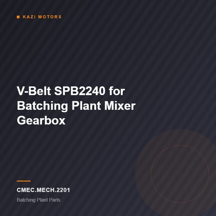 V-Belt SPB2240 for Batching Plant Mixer Gearbox