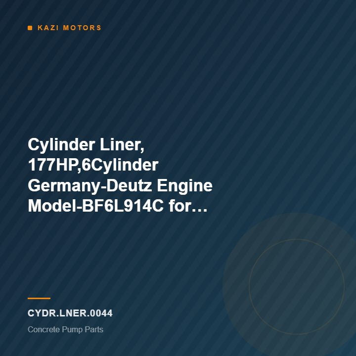 Cylinder Liner, 177HP,6Cylinder Germany-Deutz Engine Model-BF6L914C for Concrete Pump