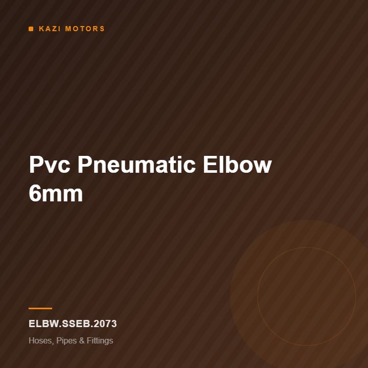 Pvc Pneumatic Elbow 6mm
