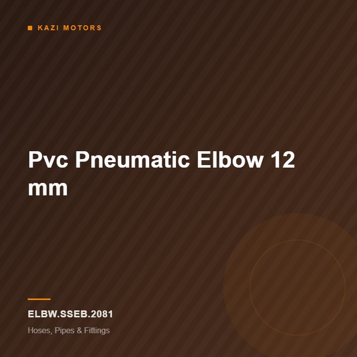 Pvc Pneumatic Elbow 12 mm