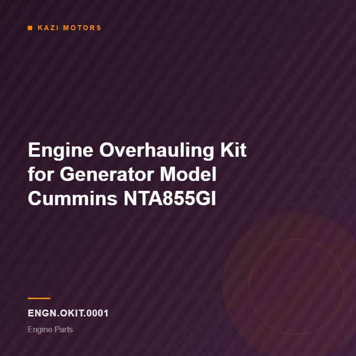 Engine Overhauling Kit for Generator Model Cummins NTA855GI