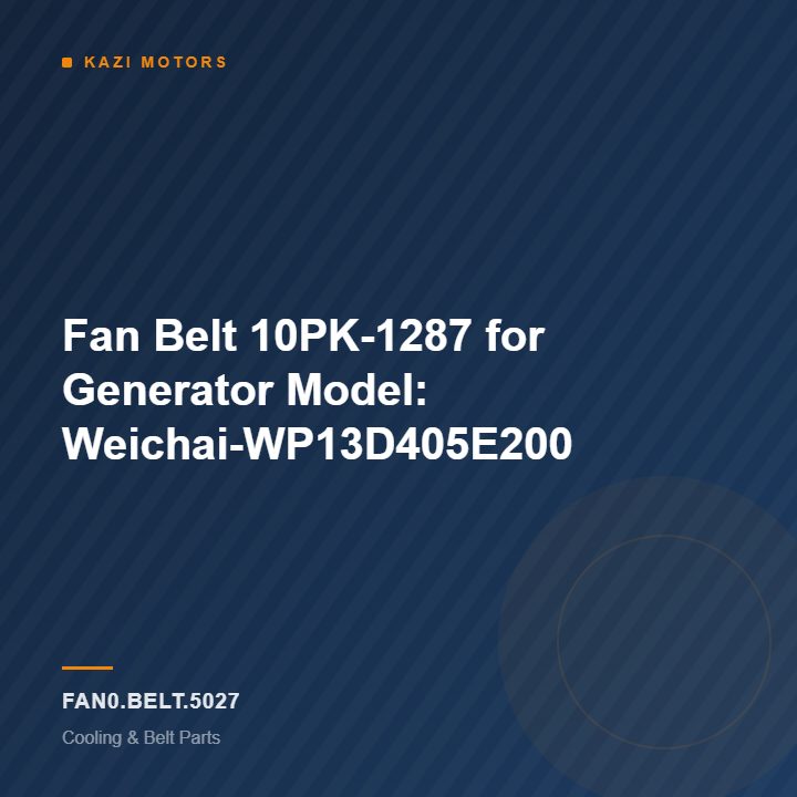 Fan Belt 10PK-1287 for Generator Model: Weichai-WP13D405E200