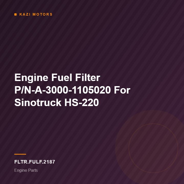 Engine Fuel Filter P/N-A-3000-1105020 For Sinotruck HS-220