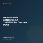 Hydraulic Hose 2X1500mm, P/N 253248004 For Concrete Pump