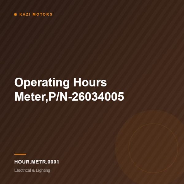 Operating Hours Meter,P/N-26034005