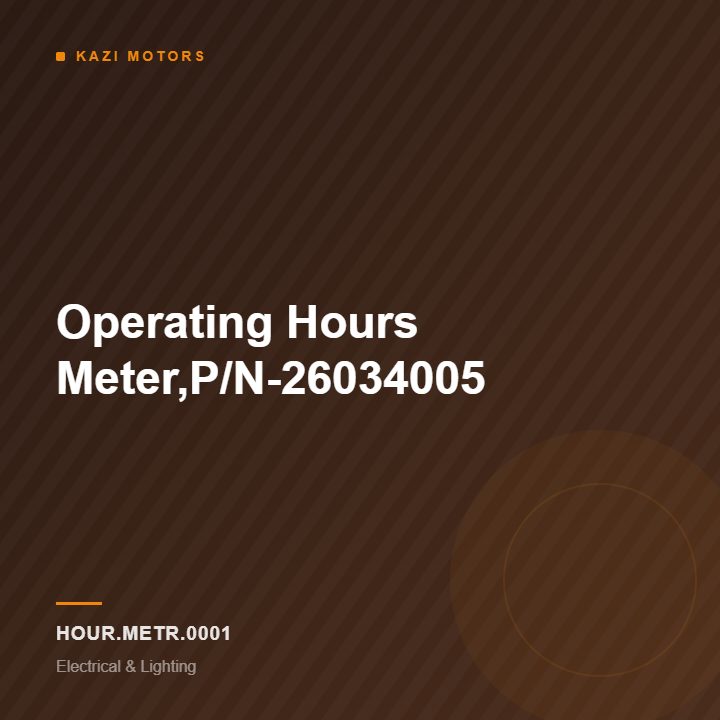 Operating Hours Meter,P/N-26034005