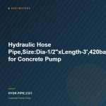 Hydraulic Hose Pipe,Size:Dia-1/2″xLength-3′,420bar/6090PSI for Concrete Pump
