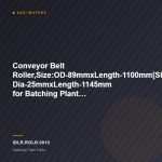 Conveyor Belt Roller,Size:OD-89mmxLength-1100mm[Shaft Dia-25mmxLength-1145mm for Batching Plant HZS90