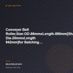 Conveyer Belt Roller,Size:OD-86mmxLength-890mm[Shaft Dia-20mmxLength 942mm]for Batching Plant HZS90