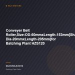 Conveyer Belt Roller,Size:OD-60mmxLength-153mm[Shaft Dia-20mmxLength-205mm]for Batching Plant HZS120