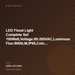 LED Flood Light Complete Set 100Watt,Voltage:85-265VAC,Luminous Flux:9000LM,IP65,Color:Warm White