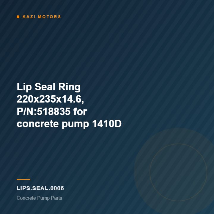 Lip Seal Ring 220x235x14.6, P/N:518835 for concrete pump 1410D