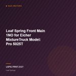 Leaf Spring Front Main 1NO for Eicher MixtureTruck Model: Pro 5025T
