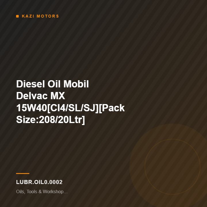 Diesel Oil Mobil Delvac MX 15W40[CI4/SL/SJ][Pack Size:208/20Ltr]