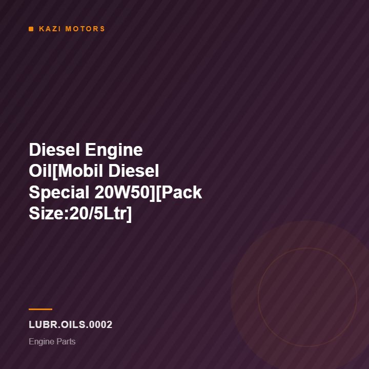 Diesel Engine Oil[Mobil Diesel Special 20W50][Pack Size:20/5Ltr]