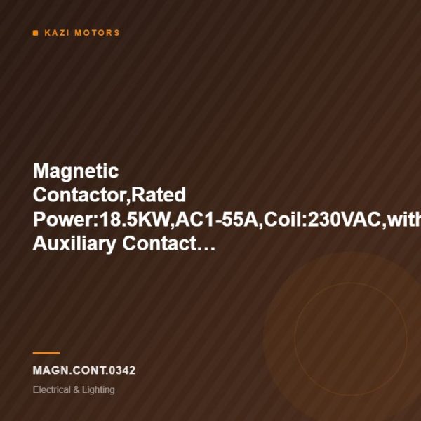 Magnetic Contactor,Rated Power:18.5KW,AC1-55A,Coil:230VAC,with Auxiliary Contact 2NO+2NC,Model:3TF44,Make:SIEMENS,GERMANY