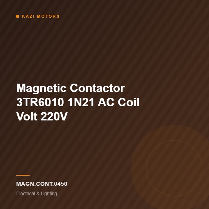 Magnetic Contactor 3TR6010 1N21 AC Coil Volt 220V