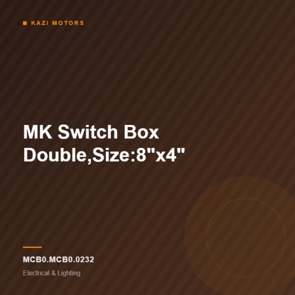 MK Switch Box Double,Size:8″x4″