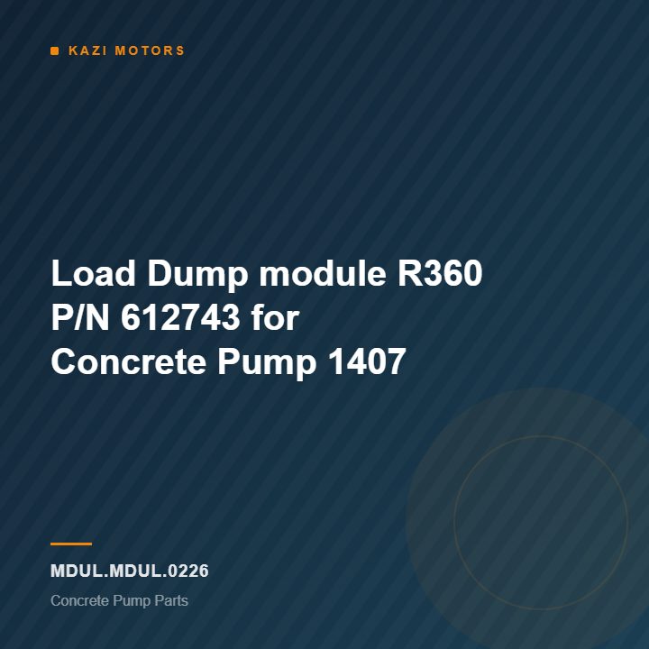 Load Dump module R360 P/N 612743 for Concrete Pump 1407