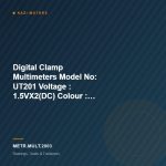 Digital Clamp Multimeters Model No: UT201 Voltage : 1.5VX2(DC) Colour : RED Made In P.R.C