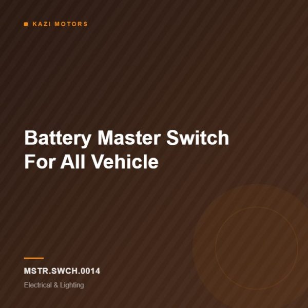 Battery Master Switch For All Vehicle