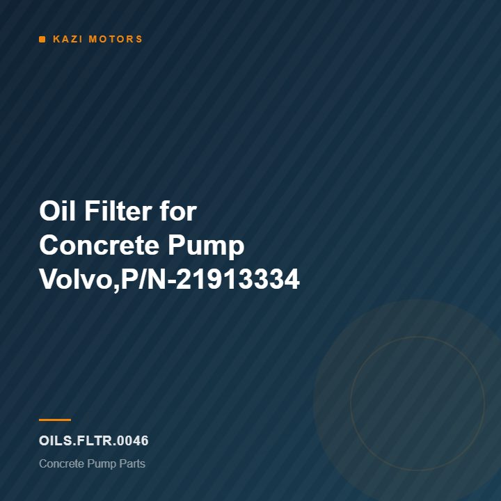 Oil Filter for Concrete Pump Volvo,P/N-21913334