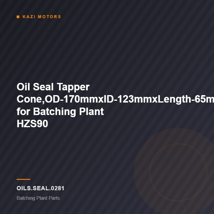 Oil Seal Tapper Cone,OD-170mmxID-123mmxLength-65mm for Batching Plant HZS90