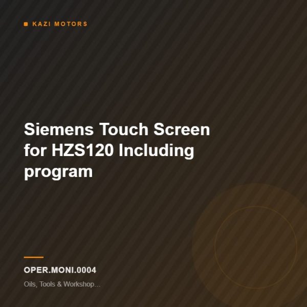 Siemens Touch Screen for HZS120 Including program