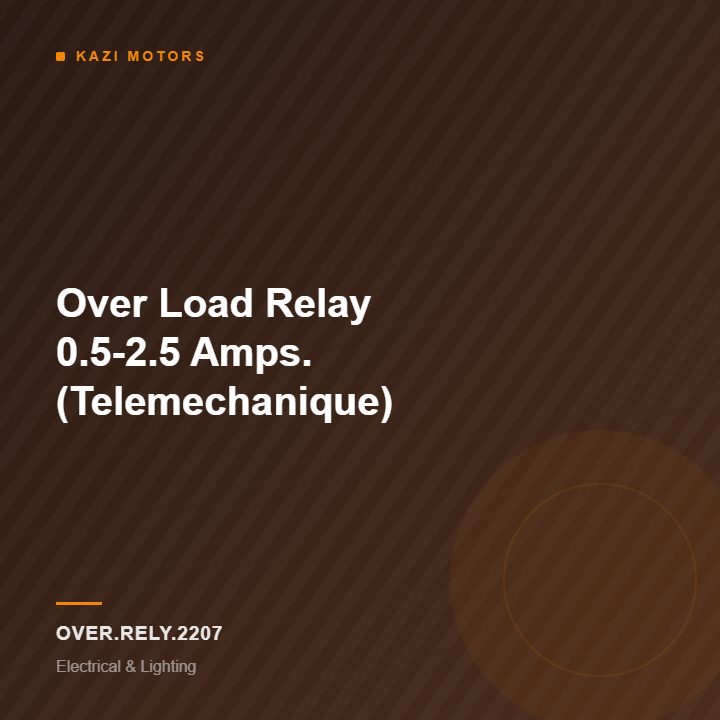 Over Load Relay 0.5-2.5 Amps. (Telemechanique)