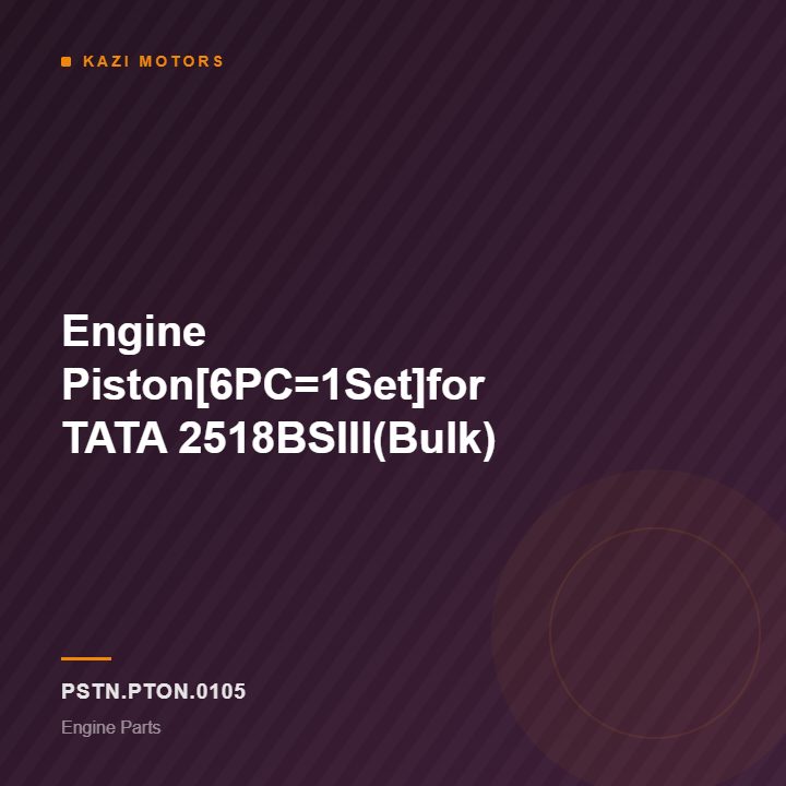 Engine Piston[6PC=1Set]for TATA 2518BSIII(Bulk)