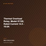 Thermal Overload Relay; Model RT2B; Rated Current 14.5 – 19.0A