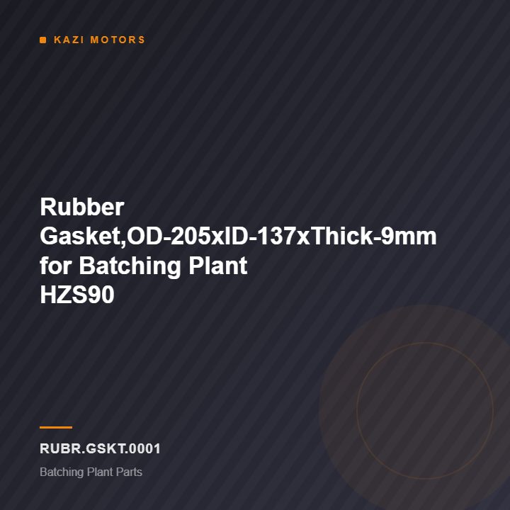 Rubber Gasket,OD-205xID-137xThick-9mm for Batching Plant HZS90