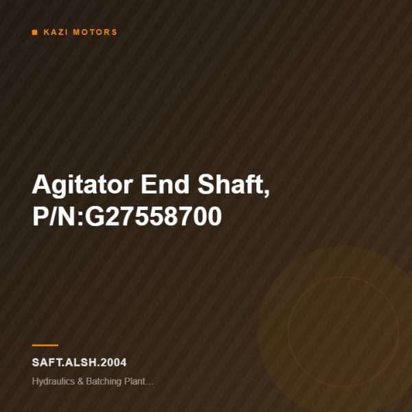 Agitator End Shaft, P/N:G27558700