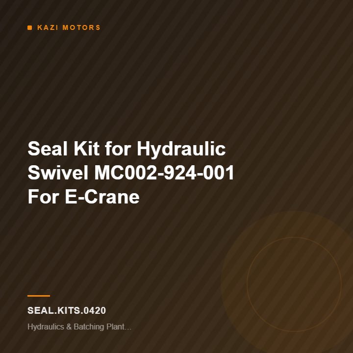 Seal Kit for Hydraulic Swivel MC002-924-001 For E-Crane