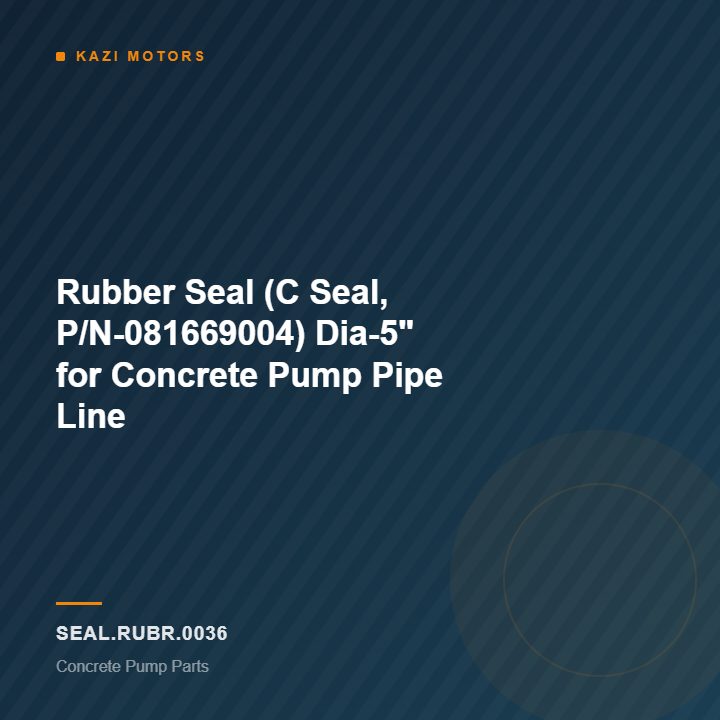 Rubber Seal (C Seal, P/N-081669004) Dia-5″ for Concrete Pump Pipe Line