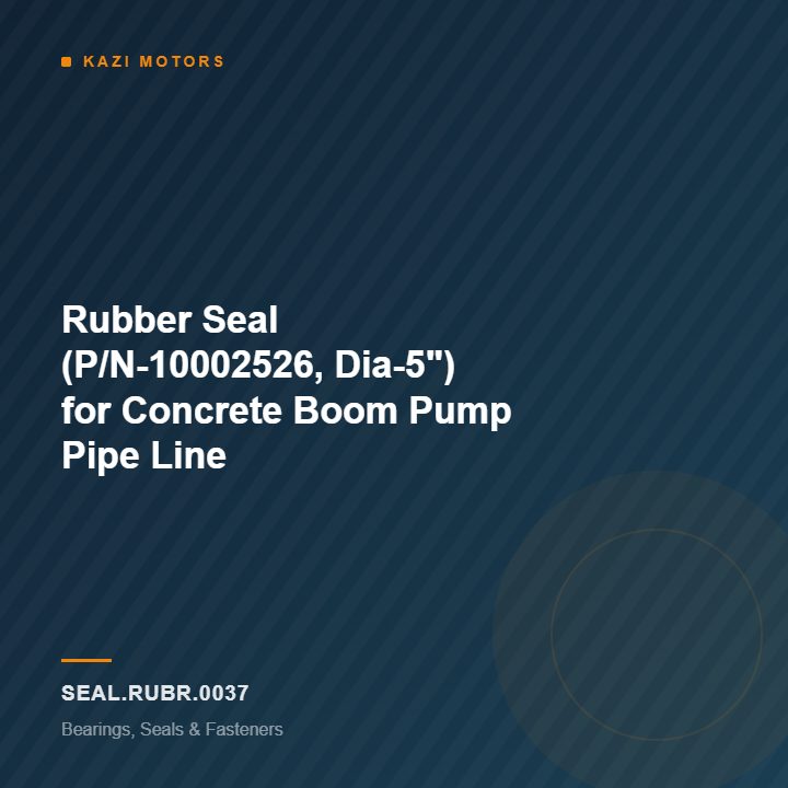 Rubber Seal (P/N-10002526, Dia-5″) for Concrete Boom Pump Pipe Line