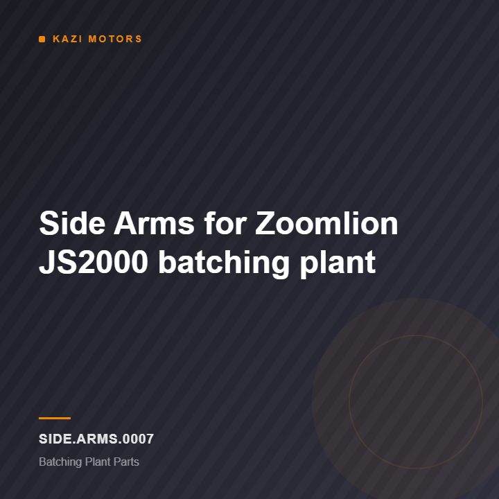 Side Arms for Zoomlion JS2000 batching plant