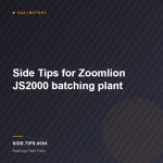 Side Tips for  Zoomlion JS2000 batching plant