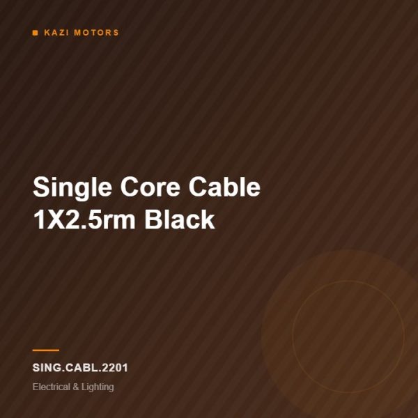 Single Core Cable 1X2.5rm Black