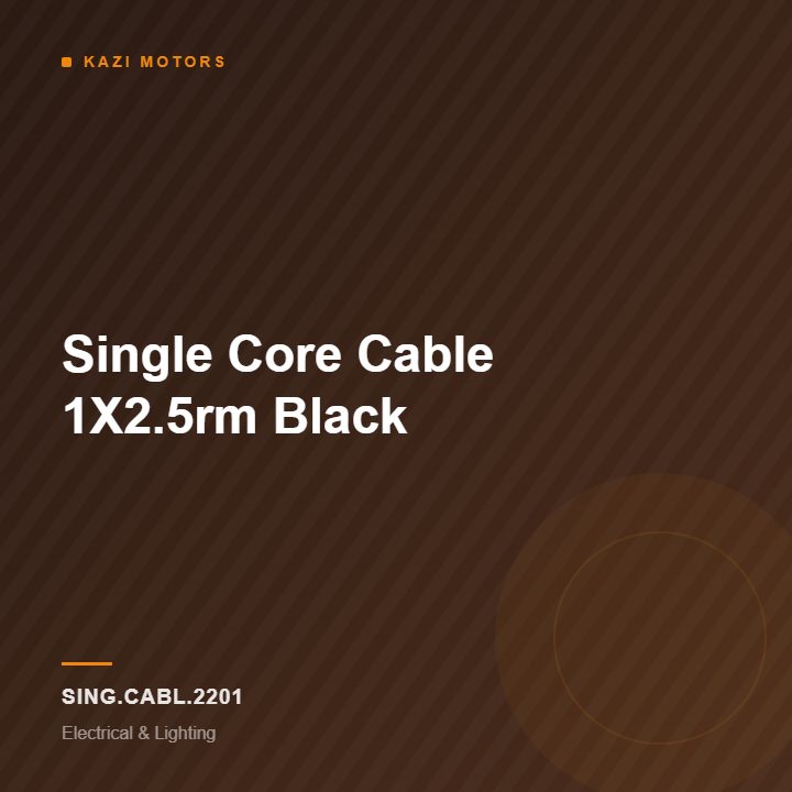 Single Core Cable 1X2.5rm Black