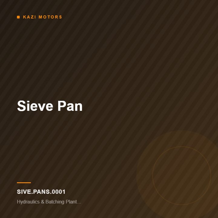Sieve Pan
